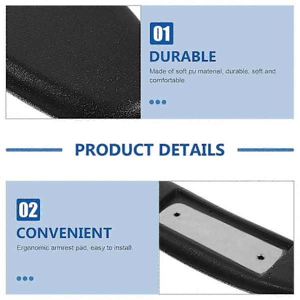 1 Par Kontorstol Armlene Erstatning Stol Armputer Universelle Stol Armleneputer for Dekor