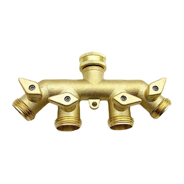 Slangefordeler (4-veis), Messing Hageslangeadapter Fireveis Splitteradapter Kuleventil Kran Kobling