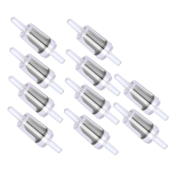 10 stk. Kontraventil 4mm PP Luftpumpe Akvarium 1 Vejs Vandstop Kontraventil til Akvarium Sort