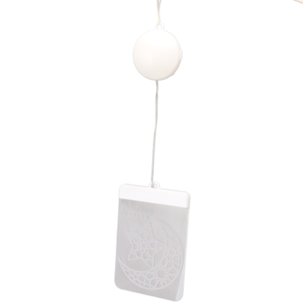 Eid Ramadan Vindueslys 3D Måne og Stjerne Islam Mubarak Ramadan Dekorative Lampe til Udendørs Indendørs Soveværelse Ferie