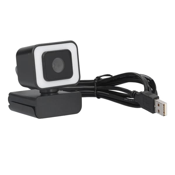 USB Webcam 1080p 30fps 360° Rotation HD USB-kamera med mikrofon til pc-computer/bærbar/stationær