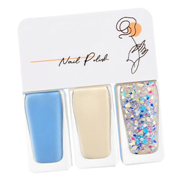 3-pack nagellackset på vattenbasis för kvinnor, lätt att ta bort, snabbtorkande nagellack för dejting, halloweenfest T12