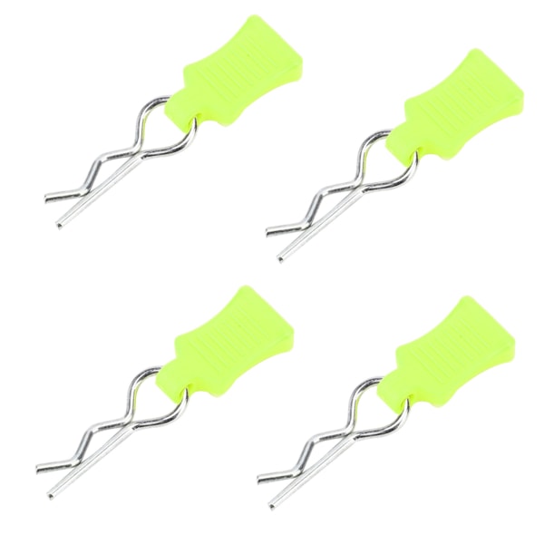 Body Shell Clip Pin Fixing Bracket Set Tillbehörsdel för 1/8 1/10 1/12 RC-bil (Gulgrön)