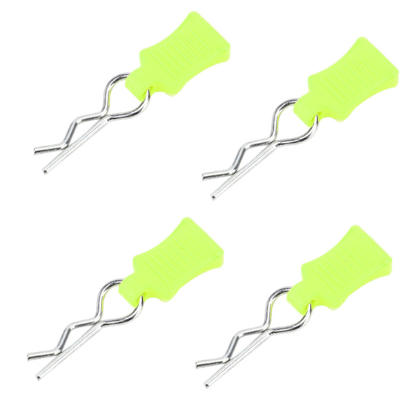 Body Shell Clip Pin Kiinnityskannatinsarja Set 1/8 1/10 1/12 RC-autolle (keltainen vihreä)