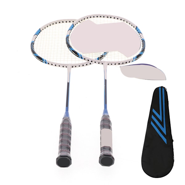 SG8048 2-spelare Badminton Racket Set Vuxna Tonåringar Lättvikts Kolfiber Rackets