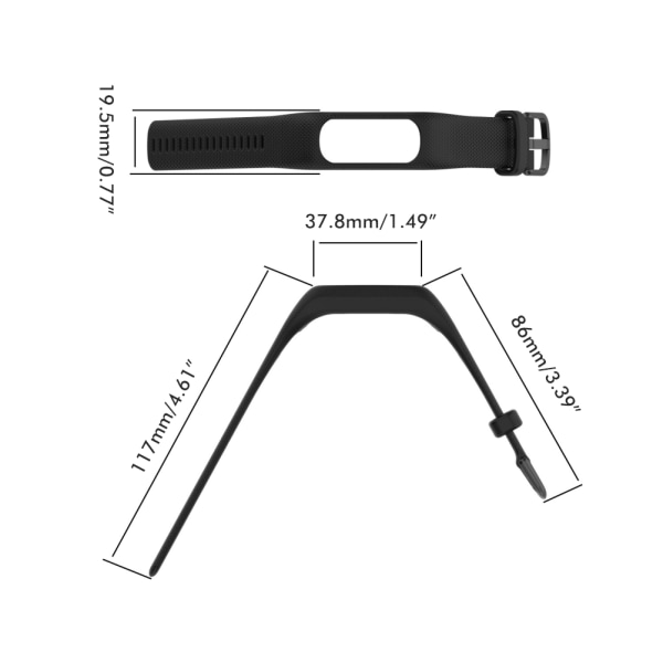 Erstatningsstropper som er kompatible for Garmin Smart 5 Silikon Stropp Smartwatch-armbånd