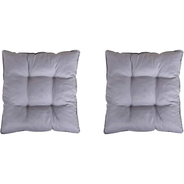 Klädda dynor för trädgårdsmöbler. Set om 2. Grå, ca 40*40 cm