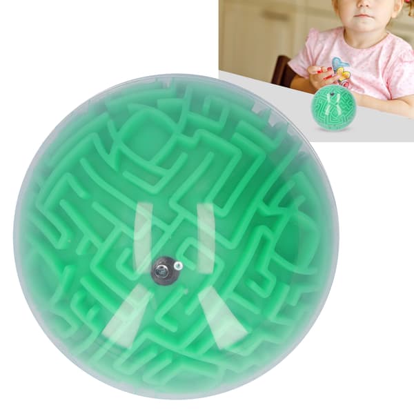 3D Labyrinttipallo Aivojumppa Älyllinen Pulmapeli Lelu Upea Lahja Lapsille Vihreä