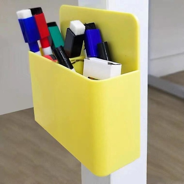 Magnetisk pennholder-organisator for whiteboard/kjøleskap/skoleboks/kontor - Blå