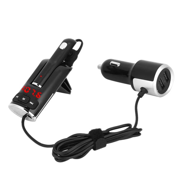 Bil Bluetooth Radio FM-senderadapter Mp3-afspiller Håndfri Dobbelt USB-oplader