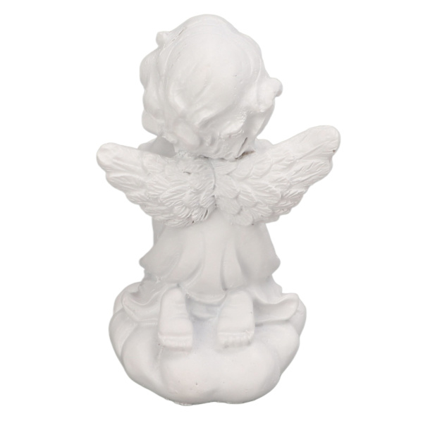 Cherub Statue Naturtro Sød Knælende Beder Holdbar Harpiks Udsøgte detaljer Haveengel til Soveværelse Kontorbibliotek