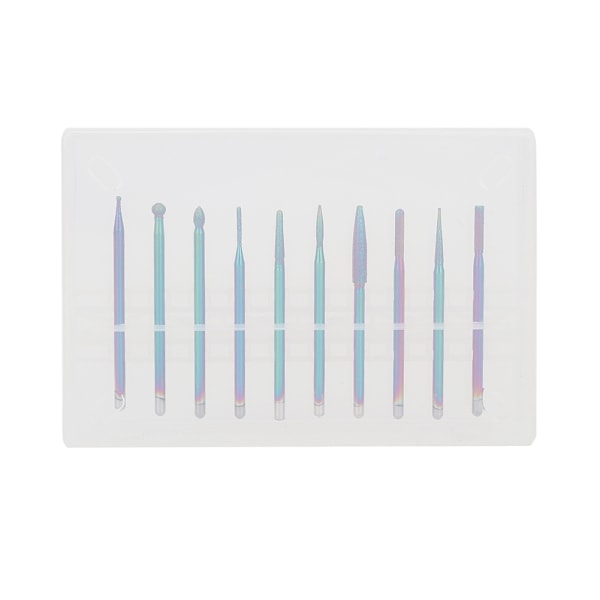 10 st Tungstenlegering Nagelfil Bits Nagelfilning Slipsten Manikyr Pedikyr Tillbehör (Typ C)