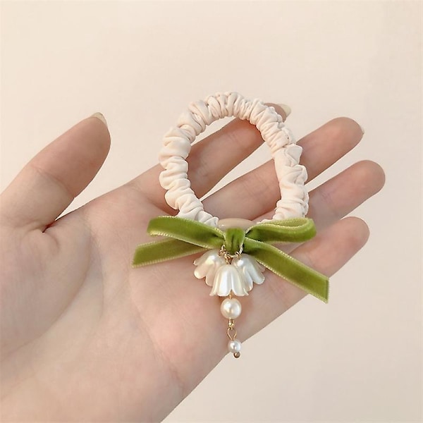 Koreansk Retro Love Bow Hårsnodd - Vågbildesign (3 st)