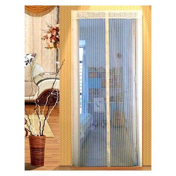 Magnetisk dørgardin, 80 x 210 cm (brun)