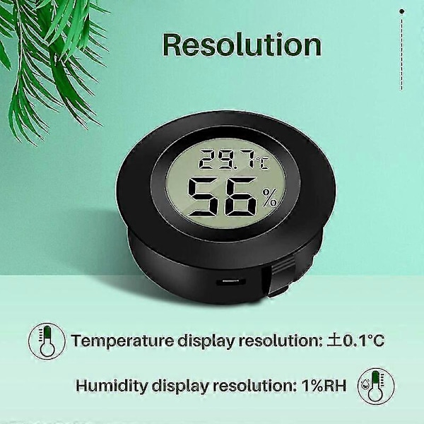Mini Digital LCD Termometer Hygrometer, Termometer, Bærbar Termo Hygrometer Indikator, Temperatur Fugtighed -50~70 20%~99% Rh (3 stk.)