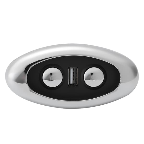 LED-bakgrunnsbelysning 2-knapps elektrisk sofahåndkontrollbryter Sofakontroller med USB-port Inngang 12‑29V USB-utgang 5V‑2A