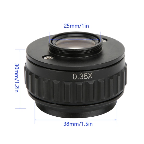 0,35X CTV-mikroskoopin linssin kameraliitäntäadapterit trinokulaariseen stereomikroskooppiin