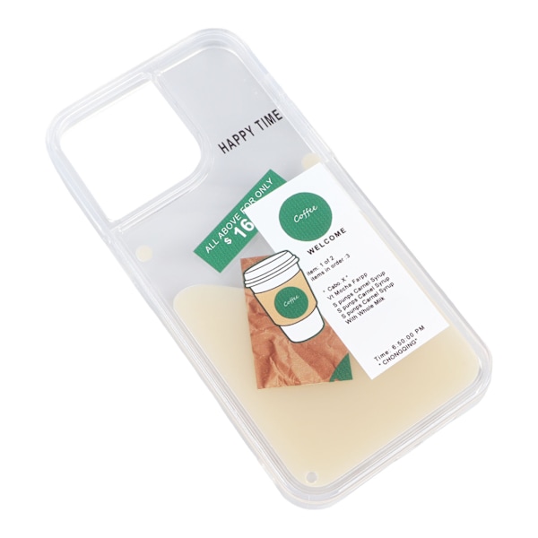 Nopea hiekka virtaava puhelimen kuori Muodikas ainutlaatuinen kahvikuvio Pehmeä kuori puhelimen kuori IPhone 14 Pro Maxille