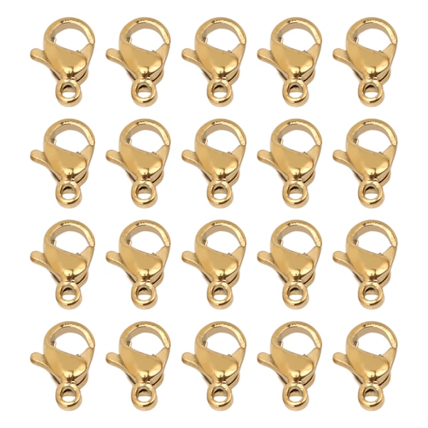 20 Pcs Lobster Clasp Vacuum Plating Stainless Steel Gold Lobster Buckle DIY Jewelry Connection Buckle