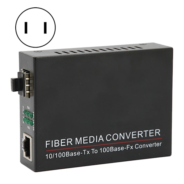 Fiber Transceiver Durable TBC‑MC3300E‑SFP 100M SFP RJ45 Fiber Optic Router 100‑240VUS Plug