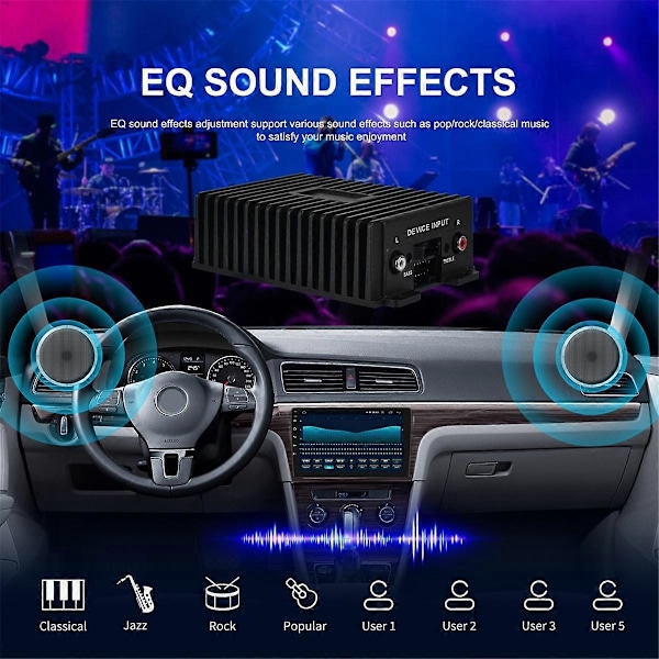 Kraftfull Android Förstärkare Box Bil Stereo Ljud 4x80W