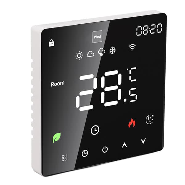 16A Smart Termostat LCD Farve Touchscreen PC Programmerbar Elektrisk Varmetermostat til Hjem Hotel Kontor AC 90 til 240V WiFi