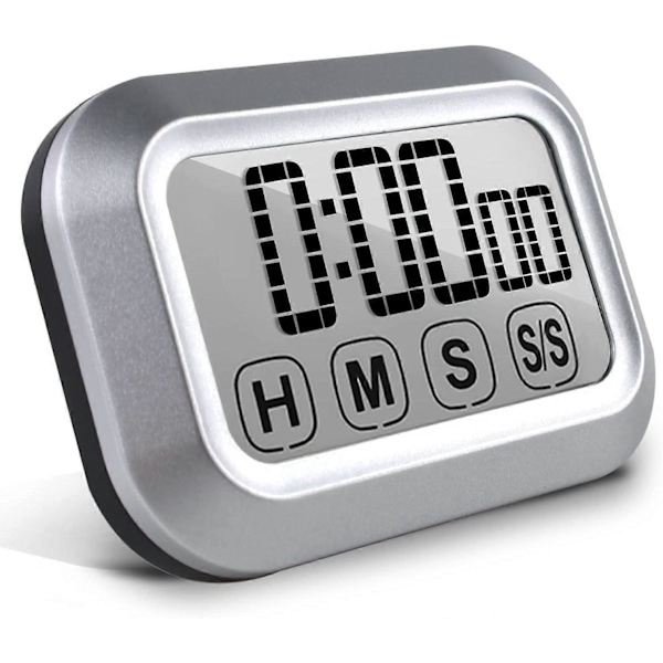 Lämplig Digital Kökstimer Touchskärm Matlagning, Magnetisk Nedräkningstimer, Hög Volym, Stor LED-Display