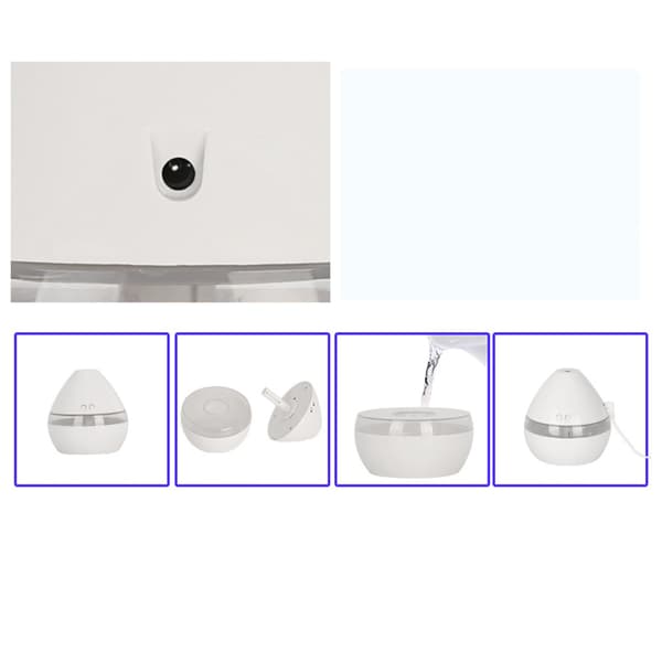 Luftfukter Aroma Diffuser USB Automatisk Avstenging Lav Støy Hjemmedekorasjon for Rom Kontor
