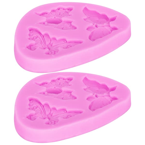 2 STK Kakeform Silikon Rosa for Mat Smørpaier Håndlaget Såpe Aromaterapi Gips