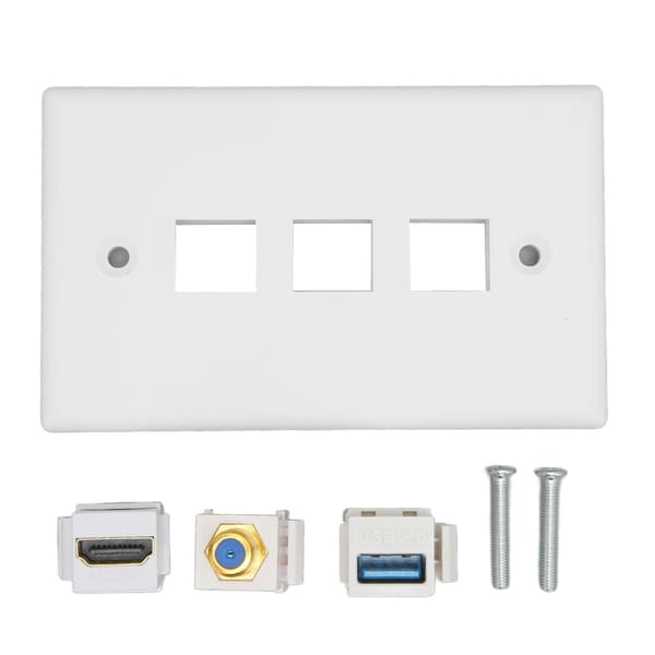 HD Multimedia Interface Ethernet Vægplade Loddefri HD USB3.0 TV F Type Vægplade til Projektor Computere