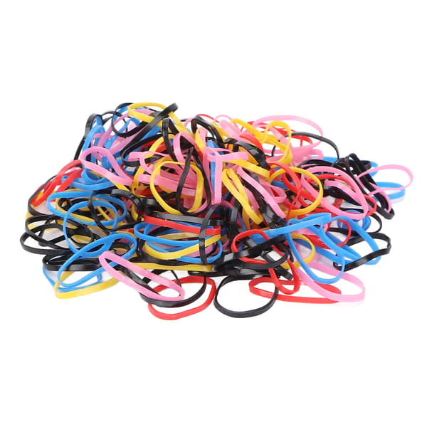 Gummiband Färgade Hög Elasticitet Stark Hårögla Engångs Små Gummiband