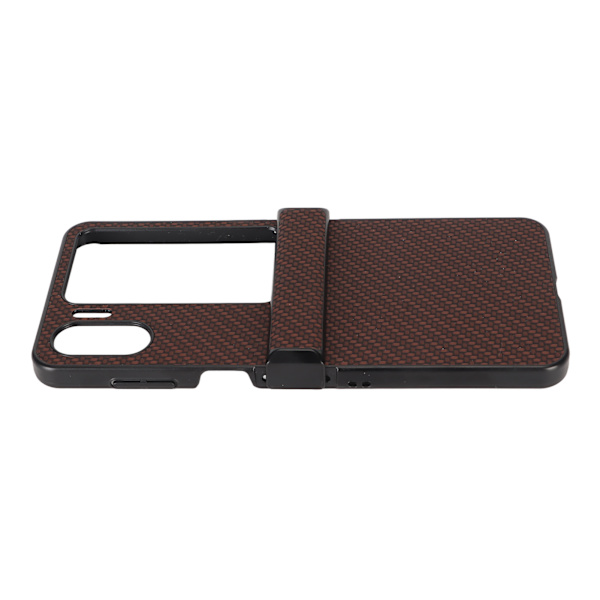 Phone case för OPPO Find N2 Flip Carbon Fiber Texture Fold Mobiltelefon Case Brun