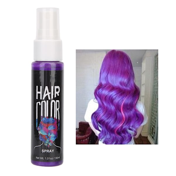 Hårspray för tillfällig hårfärgning, snabb hårstyling, modellering, frisör för klubbfest, 30 ml, lila