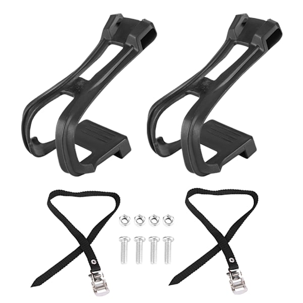 1 sett sykkel sykkel sykkel tå klips tå pedal klips og stropper for Fixie Road Bike Non Slip