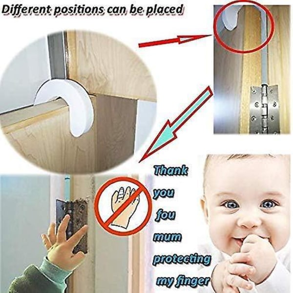 Dörrstoppare av skum och baby - paket med 8 mjuka dörrstoppare för barns fingerskydd och klämskydd