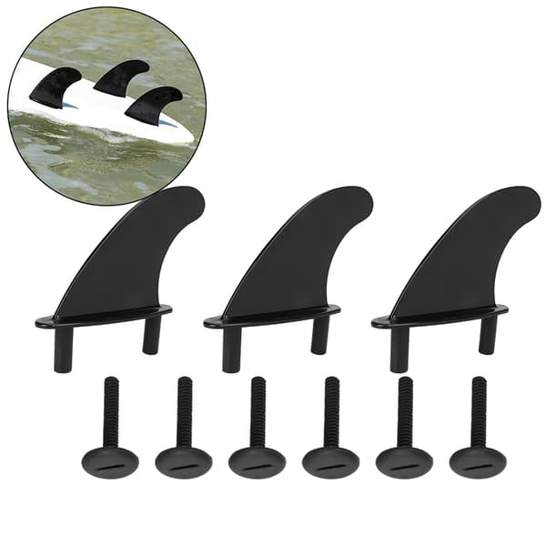 3 kpl Fin Rudder Surfboard Soft Longboard Top Skeg PVC kiinnitysruuveilla
