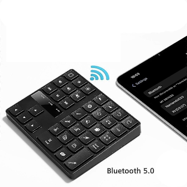 Ladattava langaton näppäimistö Bluetooth piirtonäppäimistö 35 näppäintä Procreateen ja piirto-oikotielle ZD HU