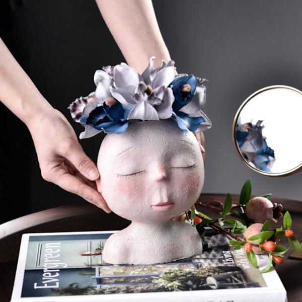 Art Modeling Figur Vase Sukkulent Pot Have Dekorativ Bordpladedekoration