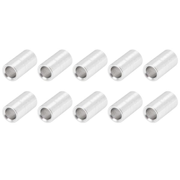 10 st aluminiumlegering distansrör runda ogängade stödtillbehör ytterdiameter 6 mm långa 9 mm