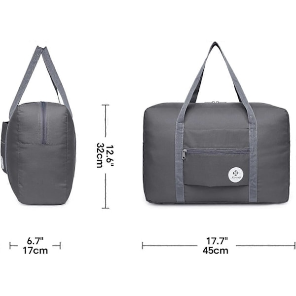 til Easyjet Airlines Kabinetaske 45x36x20 Under Sædet Foldbar Rejse Duffel Bag Taske Tote Håndbagage Overnatning til Kvinder og Mænd 25L