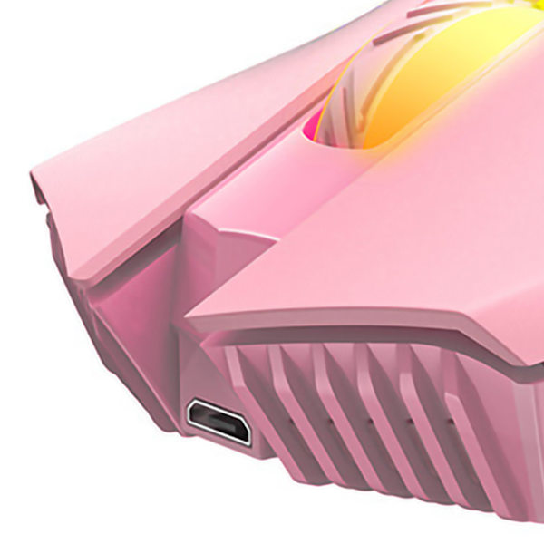 Trådløs Mus USB Oppladbar Ergonomisk Trådløs Spillmus for Bærbar PC Datamaskin Rosa