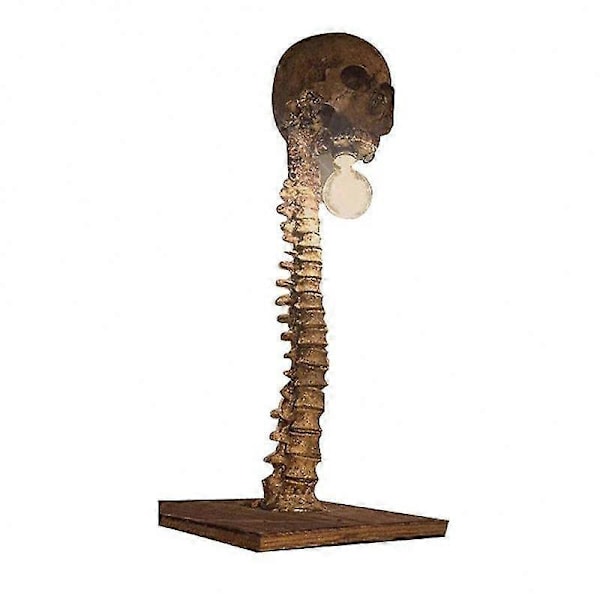 Kreativ Skallelampe Bordlampe Hjem Horror Soveromsdekorasjon 1 stk - brun
