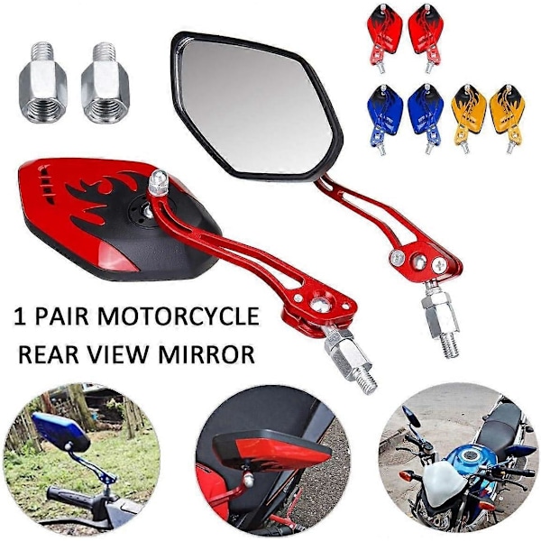 2 stk. Universal Motorcykel Sidespejle Motorcykel Bakspejle 360 Graders Rotation Motorcykel Mot