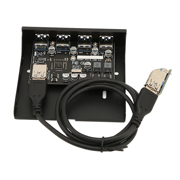 PCIE til USB 3.0 PC Frontpanel 4 Porter 5Gbps PCIE USB Adapter Støtter Hot Swap 3.5 Tommers USB3.0 Frontpanel for Windows