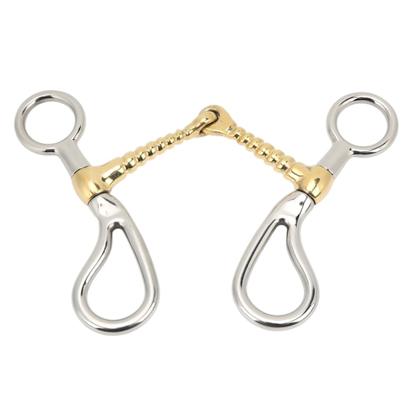 125mm rustfritt stål hestebitt hestebitt ridning snaffle bit med kobberledd for trening hesteutstyr