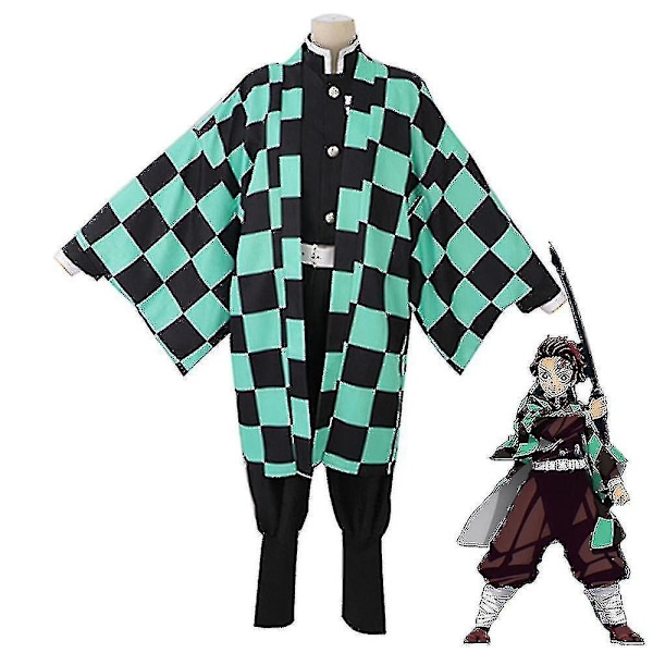 Kids Demon Slayer Tanjirou Nezuko Cosplay Costume Set - Kamado Tanjirou - Age 5-6