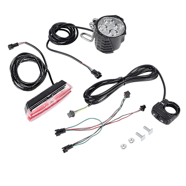 Elektrisk Sykkel Front- og E-sykkel Baklyssett Inngang 36v 48v 60v Innebygd Høyttaler E-sykkel Frontlykt og Baklys-B5