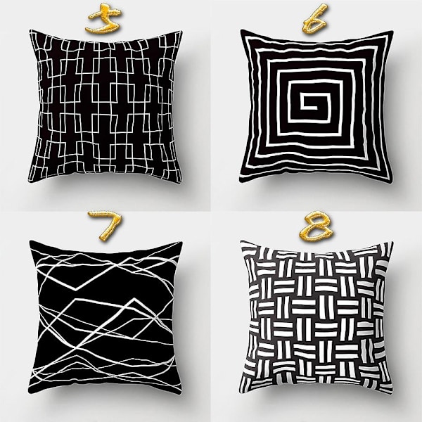 Sett med 16 stk Putetrekk Enkle Firkantede Putetrekk Dekorasjon for Sofa Stue Soverom Kontor 45x45cm