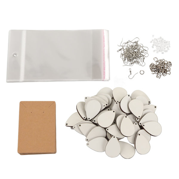Sublimering Örhängen Blanks Set 250 Styck Vattendroppar Örhängen Örhänge Örhänge Kartong Thermal Transfer Örhängen Set