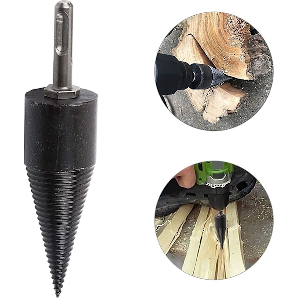 Vedkløyver Drill Bit for oppvarming av tre Stål Vedkløyver Ved Drill Bit Konisk Vedkløyver for husholdnings elektrisk drill
